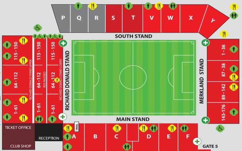 Pittodrie Stadium, Aberdeen, Scotland, United Kingdom Seating Plan
