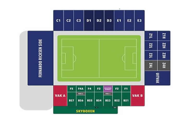 Fortuna Sittard Stadion, Sittard, Netherlands Seating Plan