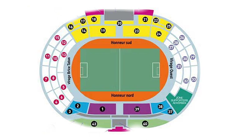 Stadium De Toulouse, Toulouse, France Seating Plan
