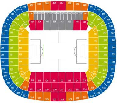 Football Arena Munich, Munich, Germany Seating Plan
