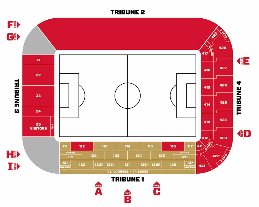 Bosuilstadion, Antwerp, Belgium Seating Plan