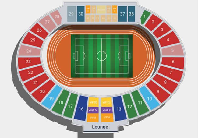 Tofiq Bahramov Republican Stadium, Baku, Azerbaijan Seating Plan