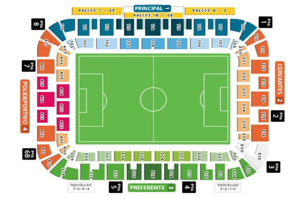 Estadio de Mendizorroza, Vitoria-Gasteiz, Spain Seating Plan
