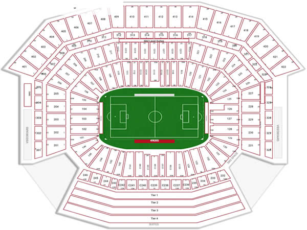 Levi s Stadium, Santa Clara, California, United Kingdom Seating Plan