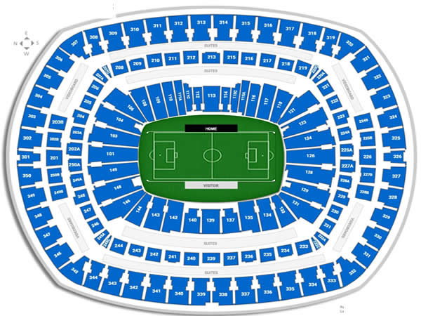MetLife Stadium, East Rutherford, New Jersey, United States Seating Plan