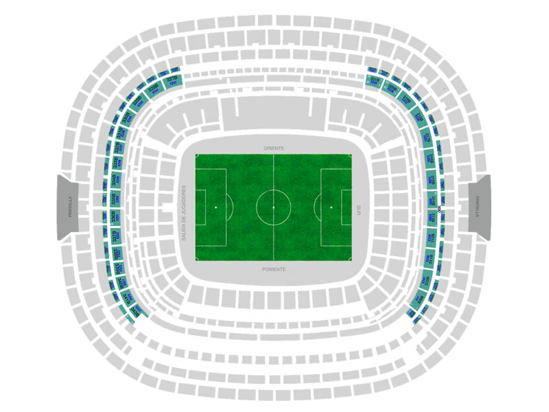 Estadio Azteca, Mexico City, Mexico Seating Plan
