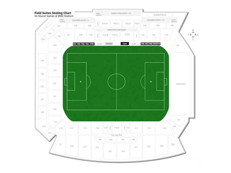 BMO Field, Toronto, Canada Seating Plan