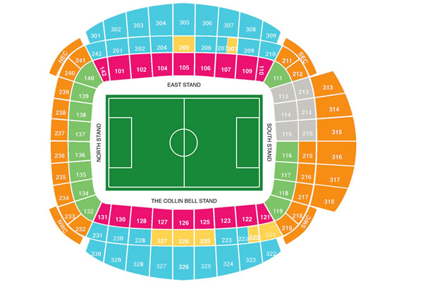 Etihad Stadium, Manchester, United Kingdom Seating Plan